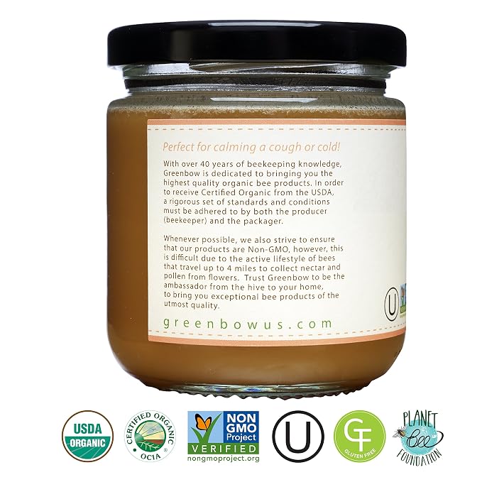 Miel orgánica Greenbow con cúrcuma 311 g miniatura 4