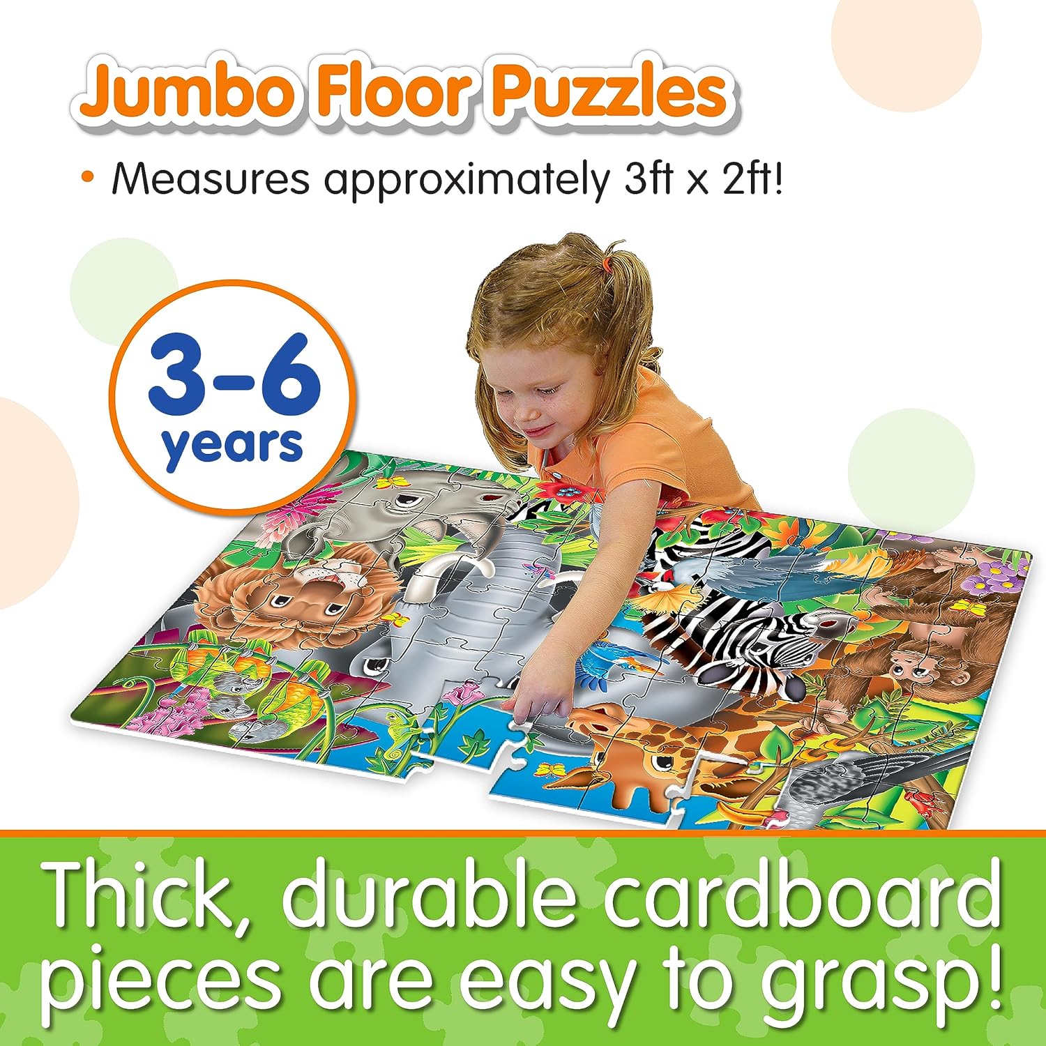 Animals Of The World Jumbo Floor Puzzle By The Learning Journey
