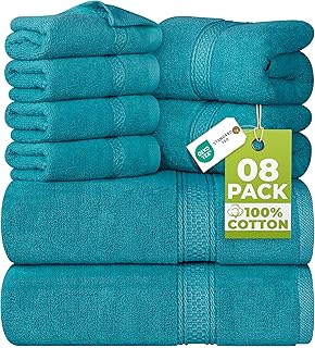 Utopia Towels 8 Piece Luxury Towel Set – Majestic Plush, Super Absorbent...