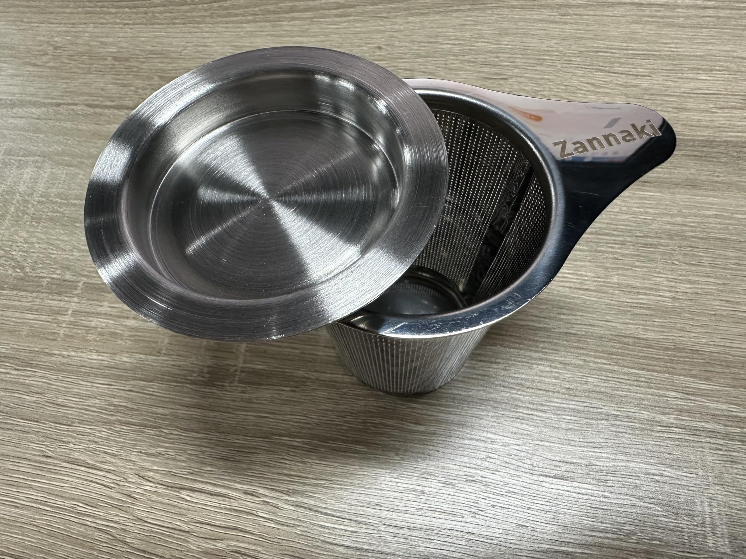 Zannaki Extra Fine Stainless Steel Tea Infuser Strainer with Large Capacity & Double Handles