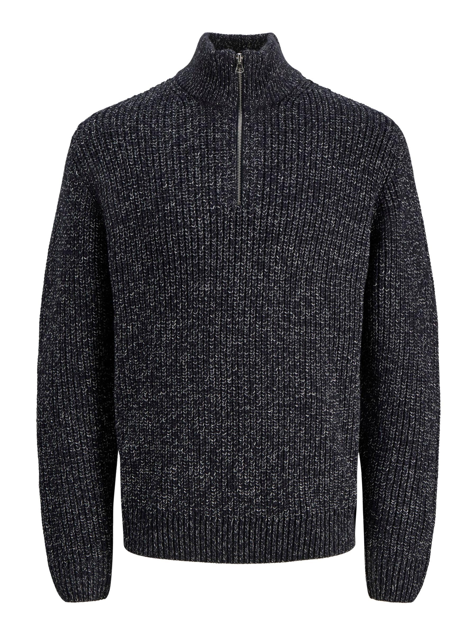JACK & JONES Jorbleecker Knit Half Zip Bf, Sky Captain, L