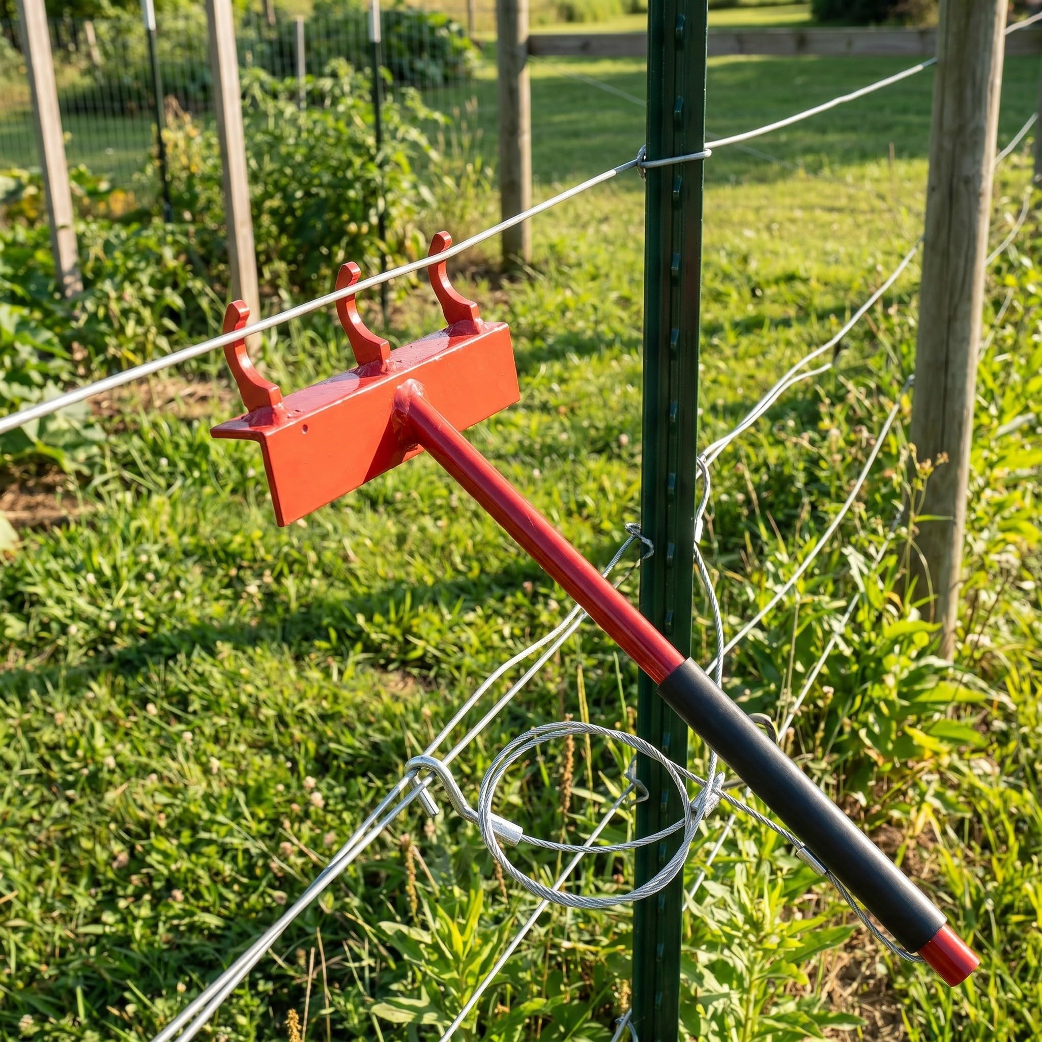 Yardenfun Tenditore per Rete in Acciaio Inox con Ganci da 28" e Struttura Compatta, Capacità di Trazione 300 Lbs, per Recinzioni a Catena e Filo Spinato
