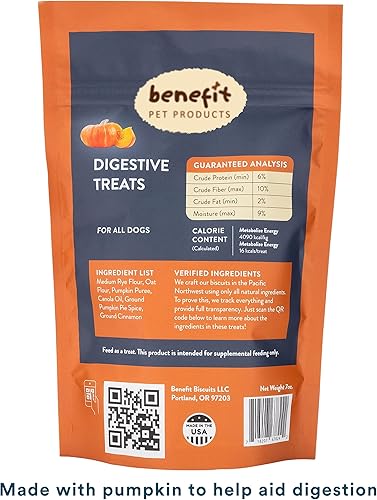 Miniatura 2 de Benefit Biscuits, golosinas naturales para perros, certificadas veganas, sin OMG, sin trigo, galletas saludables para perros, fabricadas en Estados