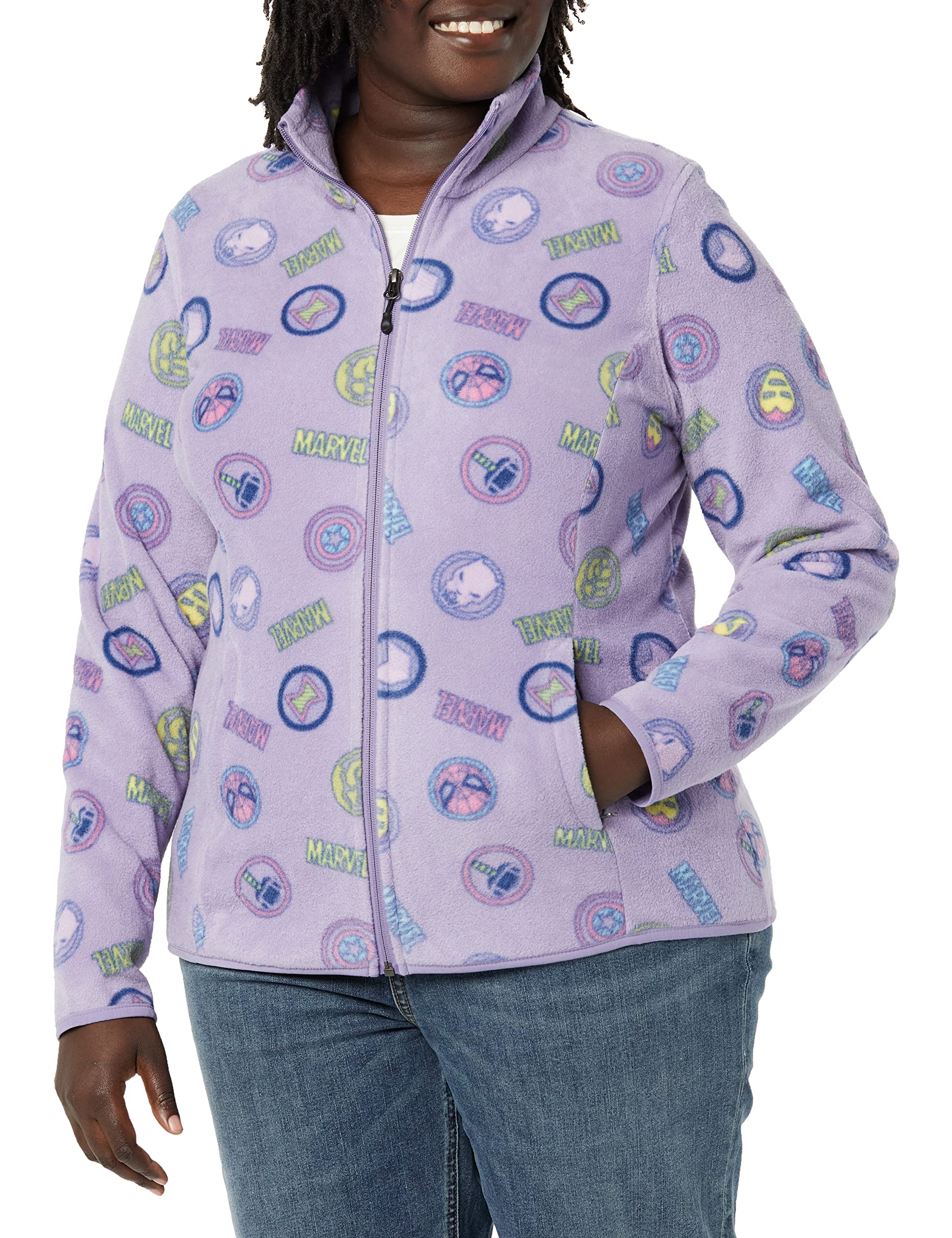 Amazon EssentialsDisney | Marvel | Star Wars Women's Polar Fleece Full-Zip Mock Jackets