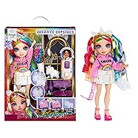 RAINBOW High Creative Crystals Amaya - Bambola Fashion Arcobaleno da 28 cm con Kit