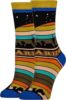 ooohyeah Women's Crew Funny Novelty Socks, City State Gifts Souvenirs, Crazy Fun Dress Socks, Shoe Size 5-10