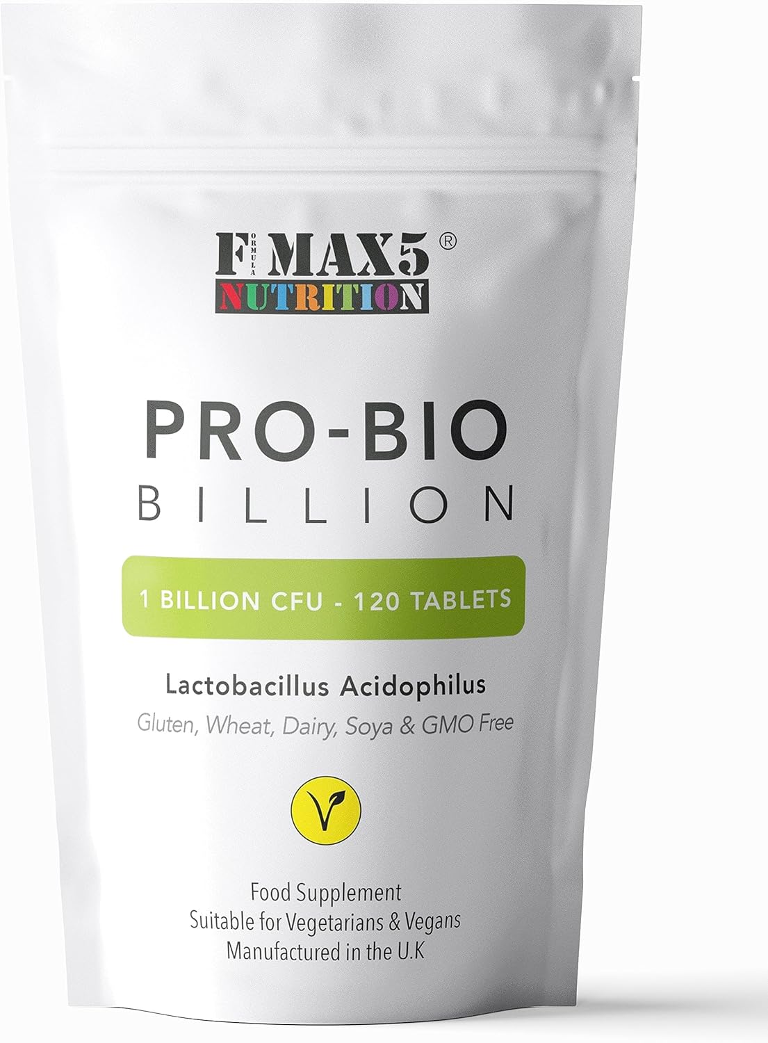 Probiotics for Gut Health – 120 Lactobacillus Acidophilus Tablets (Not Capsules) – High Strength CFU Probiotic Supplement for Men & Women – Vegan & UK Made