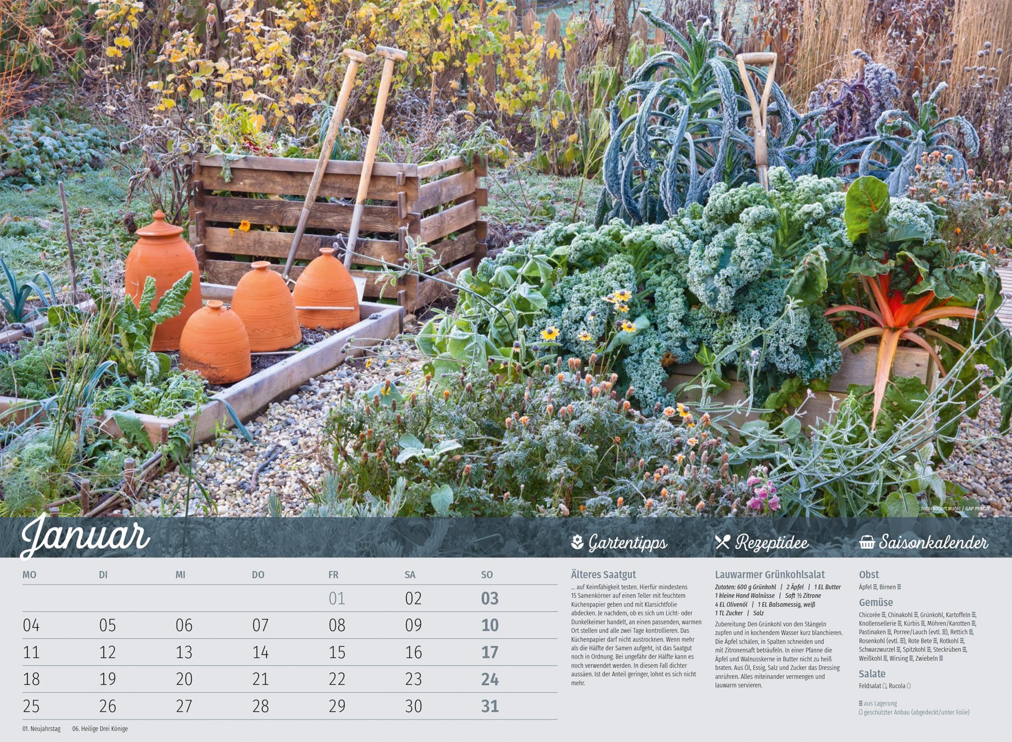 Landliebe Garten-Kalender 2027: Blumen- und Gartenmotive im Querformat (45x33 cm) | Mit Tipps zum Gärtnern und für die Küche sowie Saisonkalender
