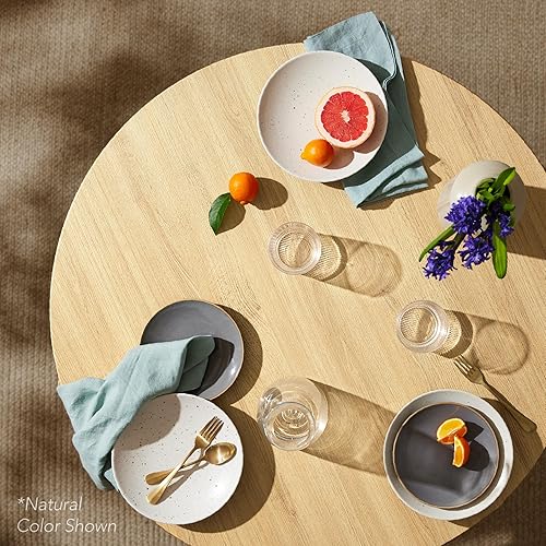 Miniatura 7 de Best Choice Products Mesa de comedor redonda con patas de acero - Negro Negro,Marrón,https://www.amazon.com/dp/undefined