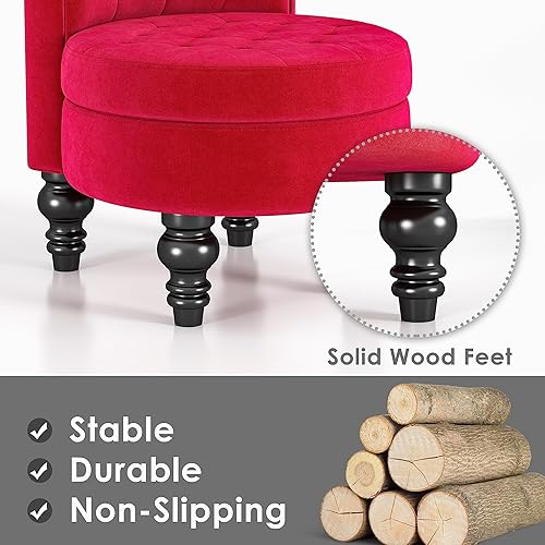 Miniatura 14 de MU Silla de respaldo alto de terciopelo holandés, muebles de sala de estar, asiento de acento real, sillas de trono, estilo simplemente elegante