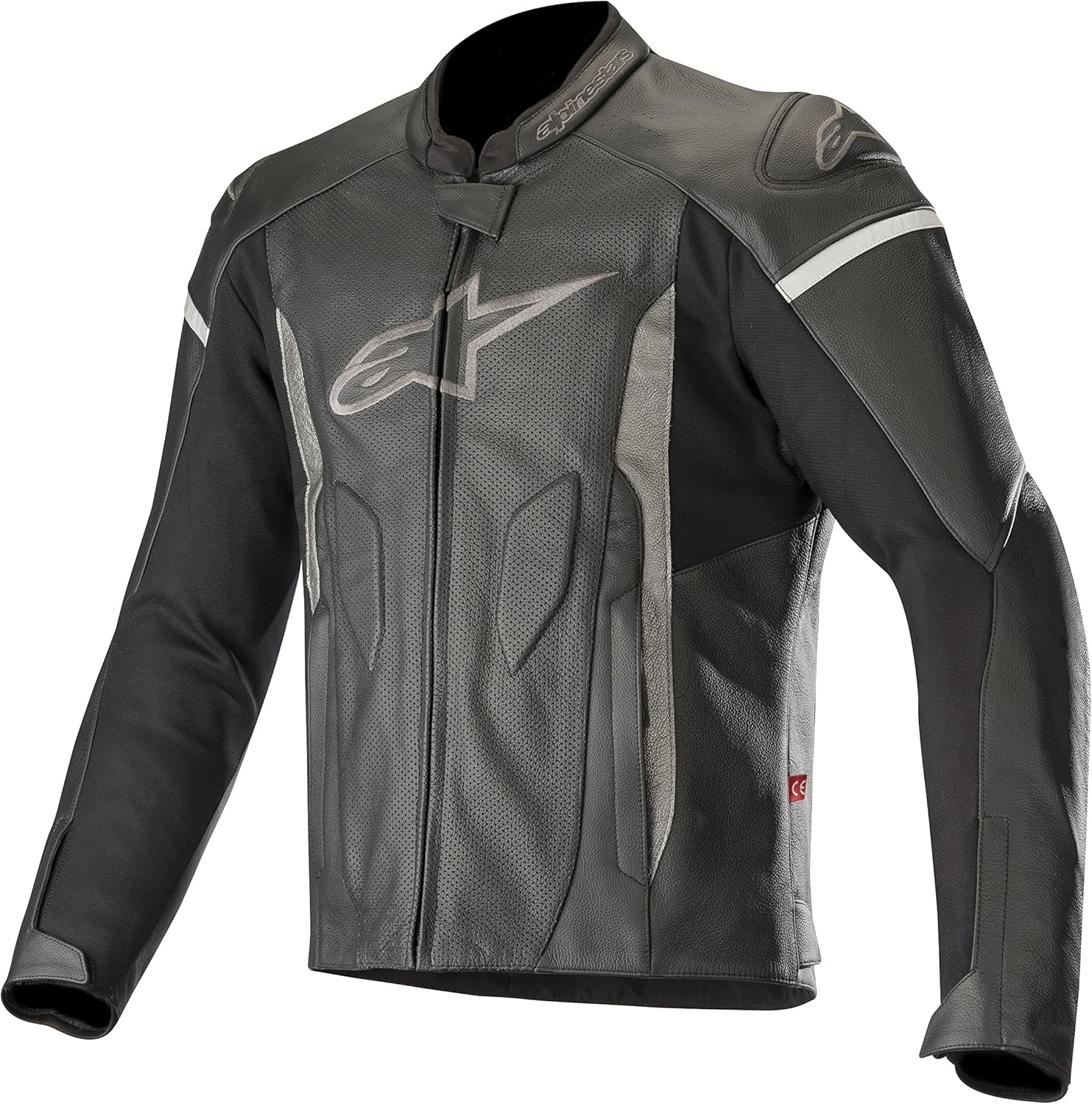 Alpinestars Mens Men's Faster Airflow Black/Black Leather Jacket 3103618-1100-58