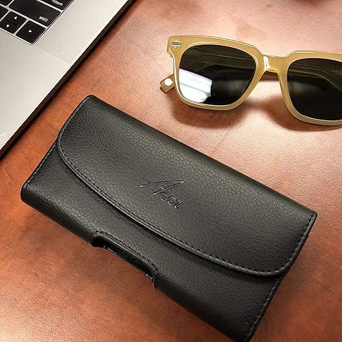 Miniatura 4 de Funda para LG G6+ Plus, LG G6, LG G5 H850, LG G4 de piel de alta calidad AGOZ con clip para cinturón (para adaptarse solo al teléfono sin funda