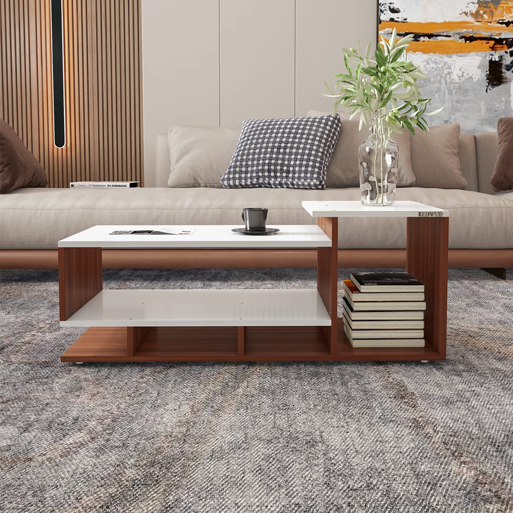 Redwud Fiona Engineered Wood Coffee Table/Centre Table/Tea Table