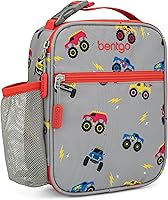 Vista 8 de Bentgo - Bolsa de almuerzo aislada para niños, resistente al agua, reutilizable, ligera y duradera, con soporte para botella de agua y bolsillo