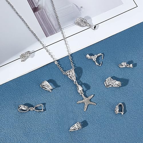 Miniatura 2 de SUPERFINDINGS 10 estilos, 40 piezas de latón colgante de pellizco, recogedor de hielo, conector colgante de cuentas de filigrana, cierre de joyería