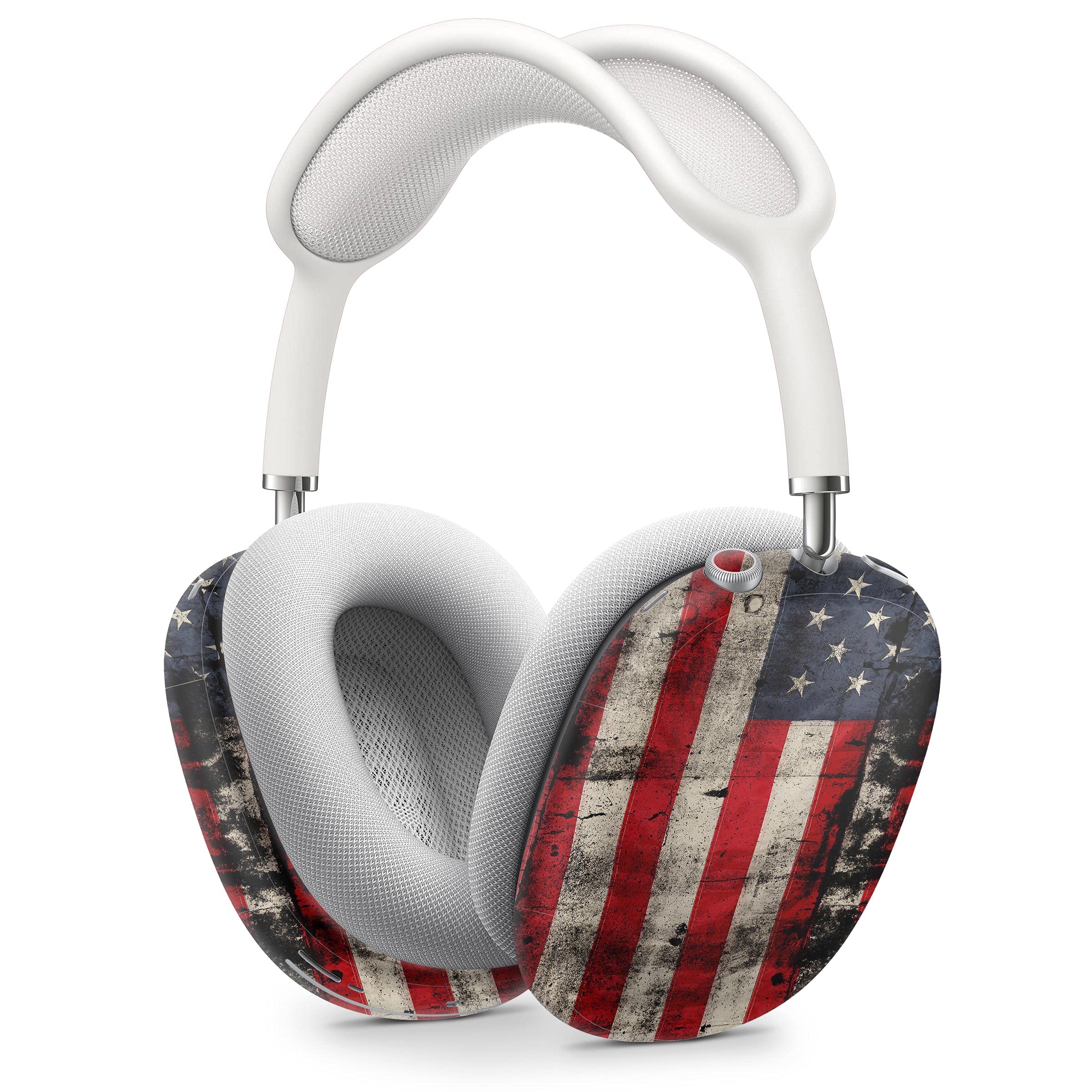 DesignSkinz - Skin Decal Protective Scratch Resistant Vinyl Wrap - Compatible with AirPods Max Headphones - American Distressed Flag Panel