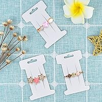 Vista 4 de 300 tarjetas de exhibición de pinzas para el cabello, pasadores para el cabello, soporte de exhibición de joyas, cartón de papel rectangular