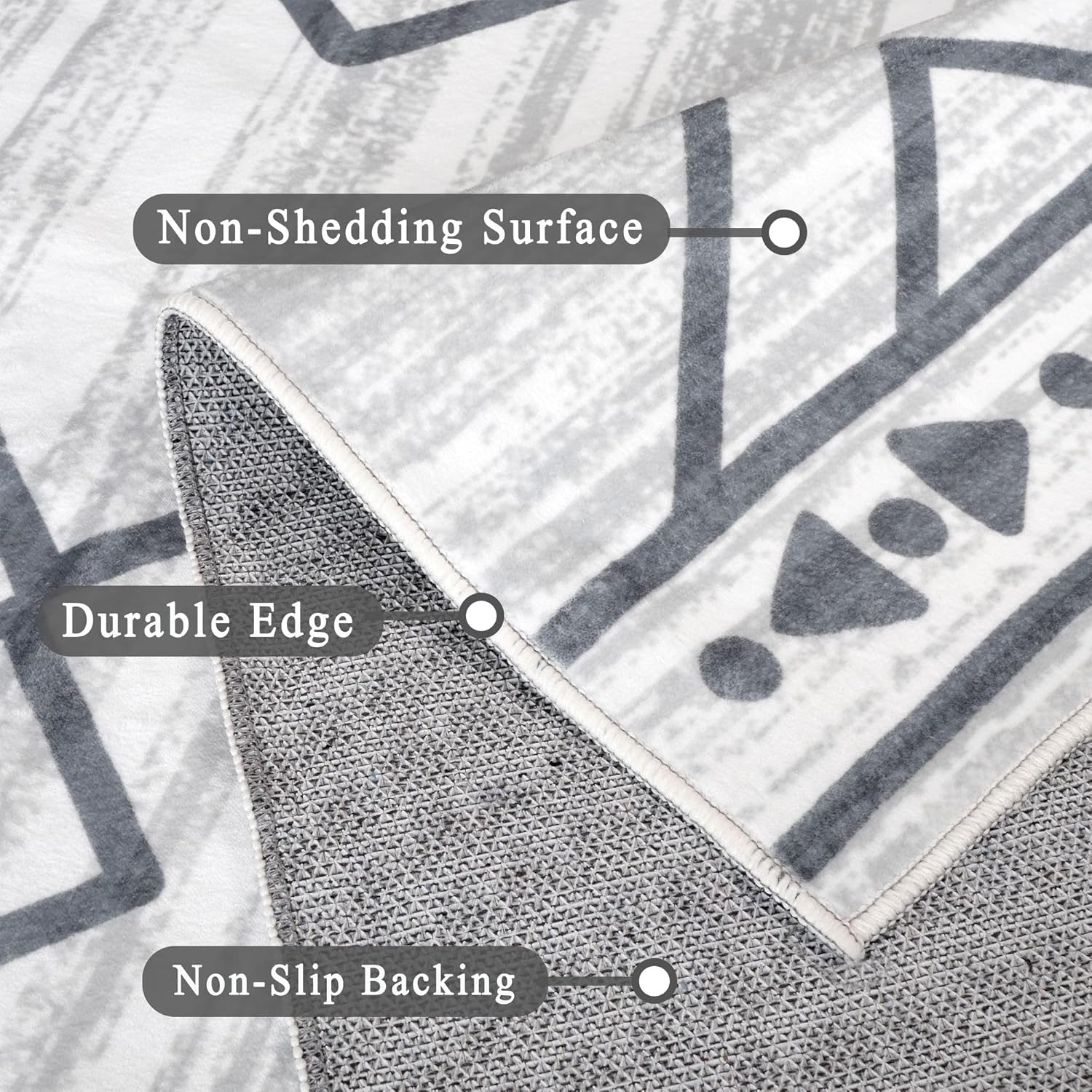 6x9 Area Rug, Ultra-Soft Washable Rug for Living Room, Dinner Room, Bedroom, Non-Slip Modern Westren Rug, Indoor Carpet Large Area Rug, Checkered