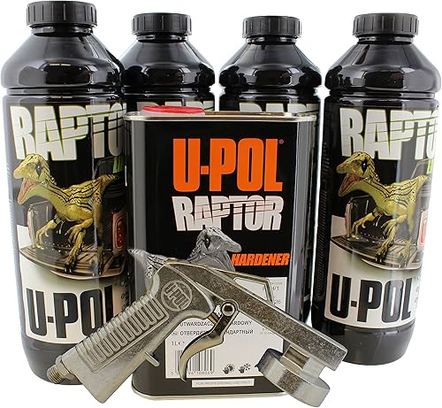 U POL 0820V arma negro Urethane maletero revestimiento kit con pistola 726
