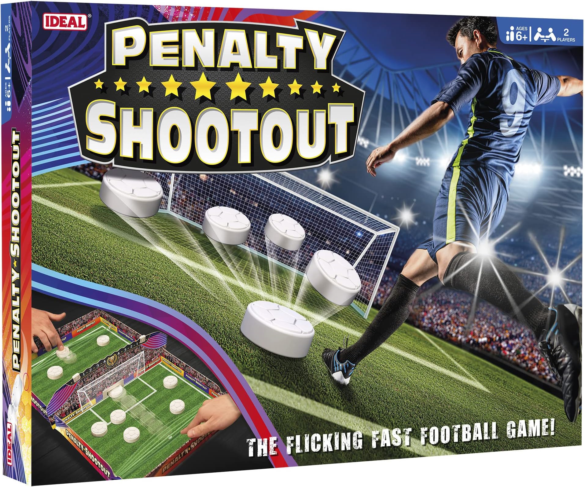 Ideal | Penalty Shootout: The Flicking Fast Football Game! | Family Games | For 2 Players | Ages 6+