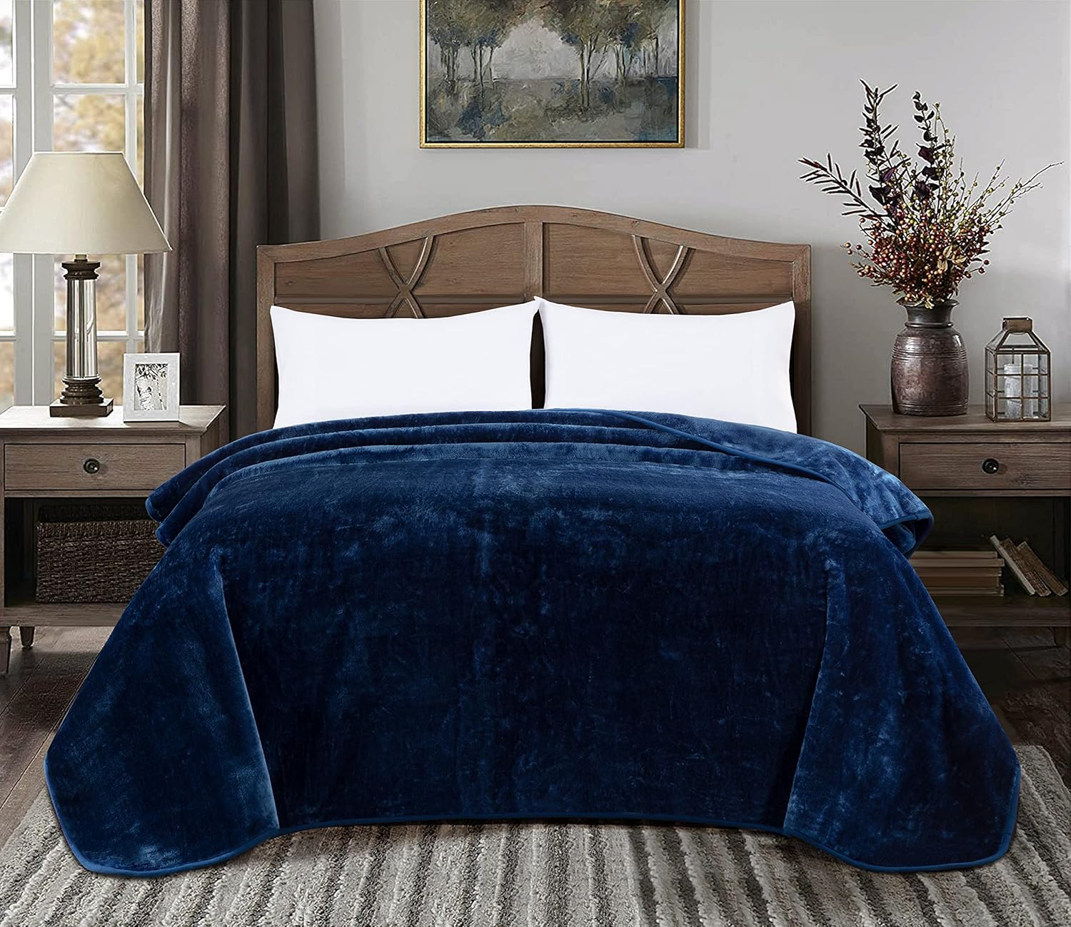 Chezmoi Collection Heavy Single Ply 9 Lbs Korean Style Faux Mink Blanket, 750GSM