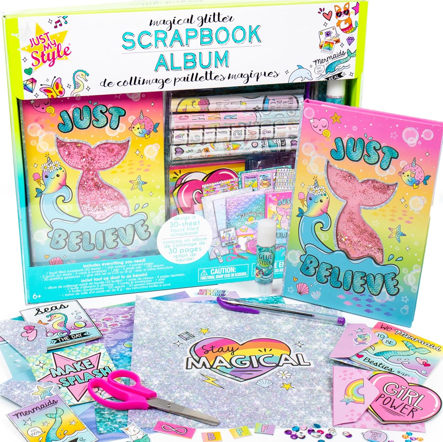 Just My Style Magical Glitter Scrapbook Sticker Scrapbook Kit DIY