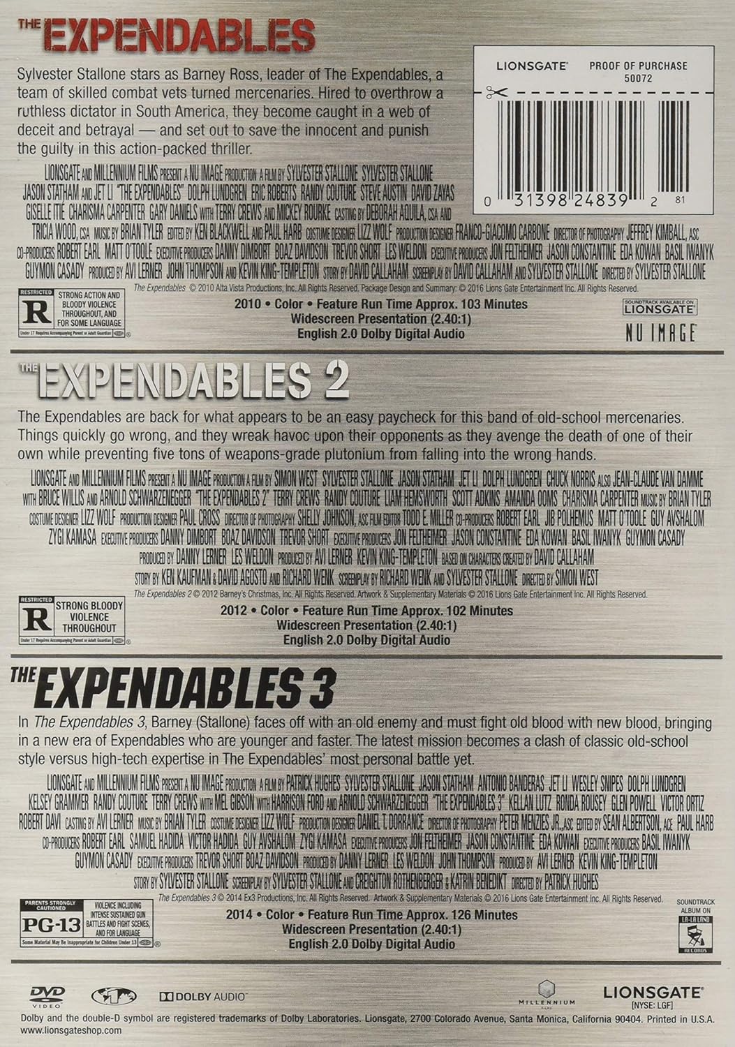 Expendables, The: 3-Film Collection - DVD image 2