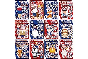 4th of July Crafts for Kids - Patriotic DIY Make a Face Stickers