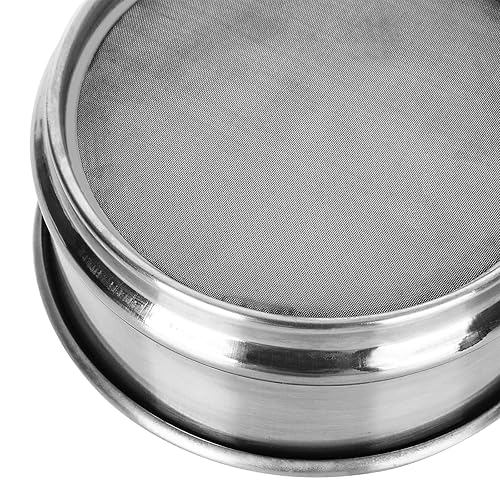 Miniatura 3 de 2 tamices de prueba de acero inoxidable 304, malla #200 de 0.003 in + malla #80 0.008 in de apertura de laboratorio estándar tamiz de prueba