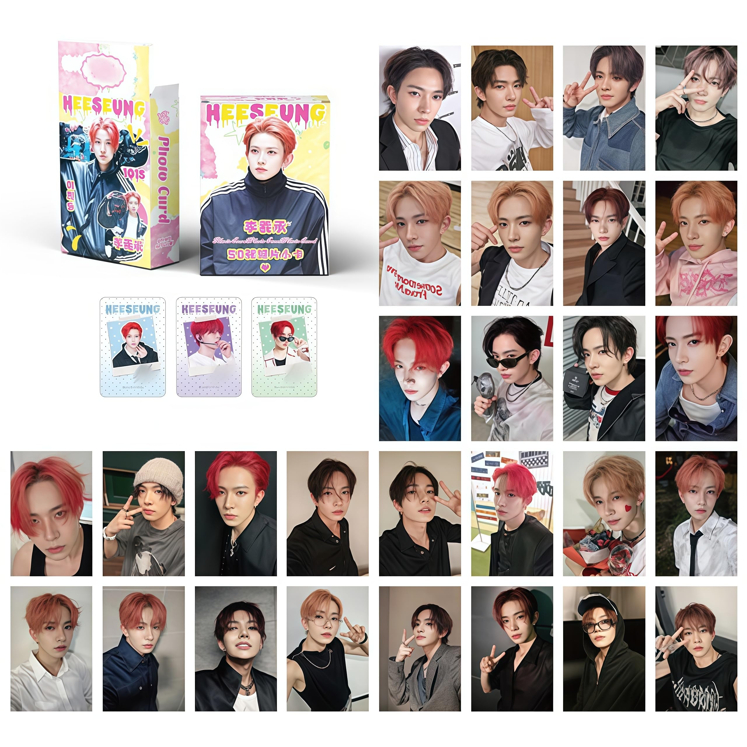 Yuto HEESEUNG 50 PCS Álbum THE SIN: Vanish Laser Photocards 50 PCS