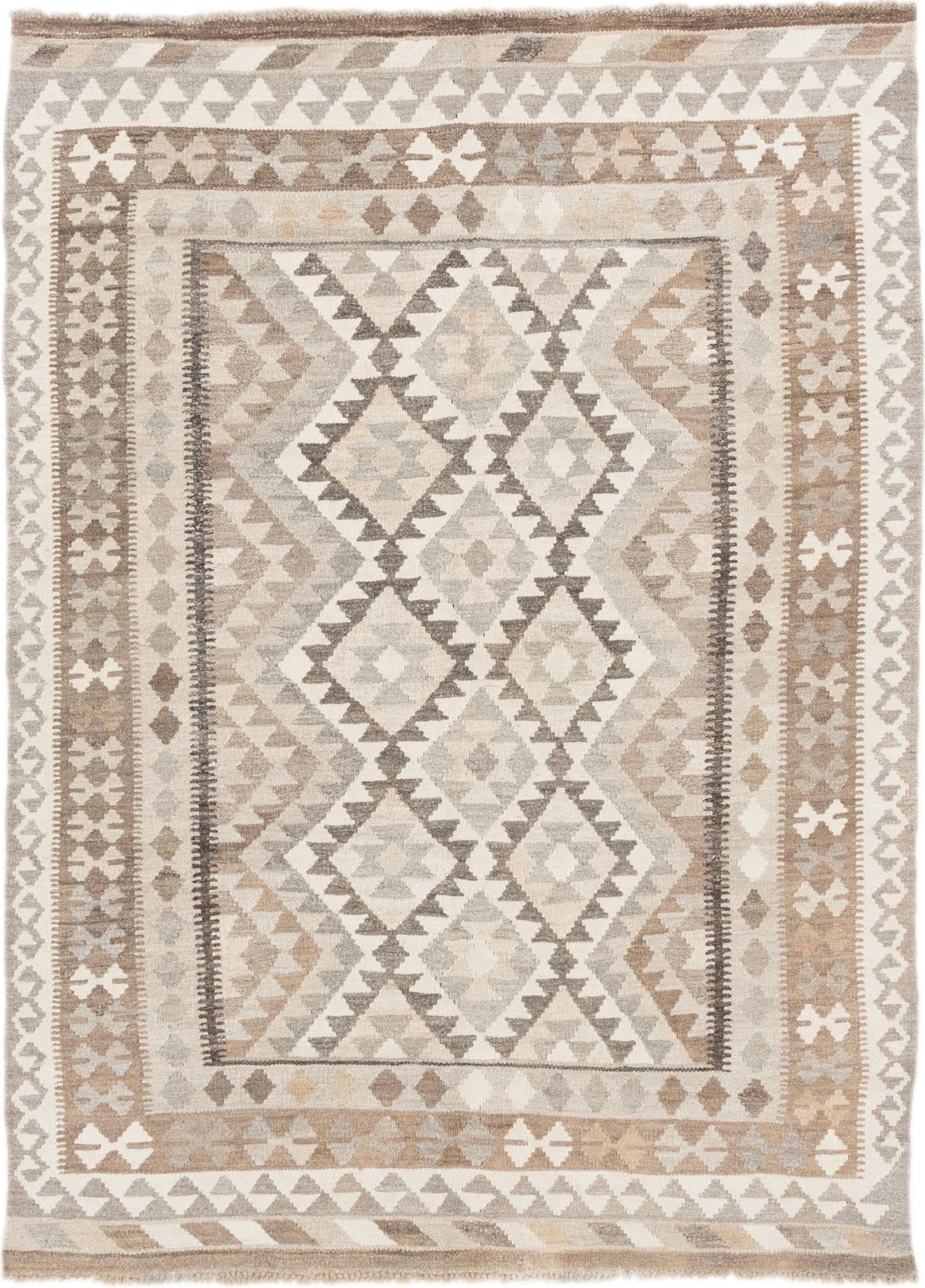 Tapis d'Orient Kilim Afghan en laine 128x174 cm tapis tissé main