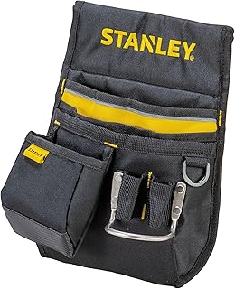 STANLEY Cinto porta-ferramentas de nylon, bolsa resistente 600 x 600 Denier, vários compartimentos, anel porta-martelo, acolchoado traseiro, 1-96-181