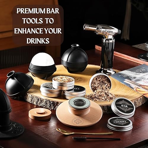 Miniatura 4 de Kit de ahumador de whisky con antorcha, kit de ahumador a la antigua, ahumador de cóctel, kit de ahumador de bourbon para bebidas, kit de infusor de