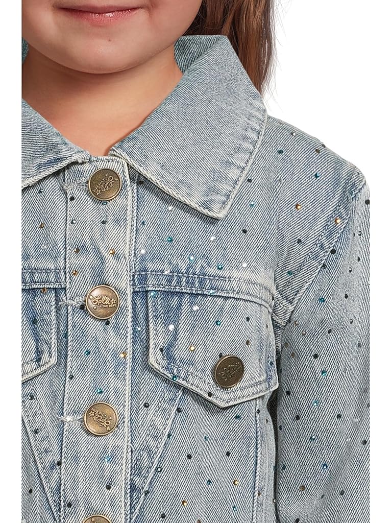 Blue Lola and The Boys Rainbow Sparkle Denim Jacket (Toddler/Little Kid/Big Kid)