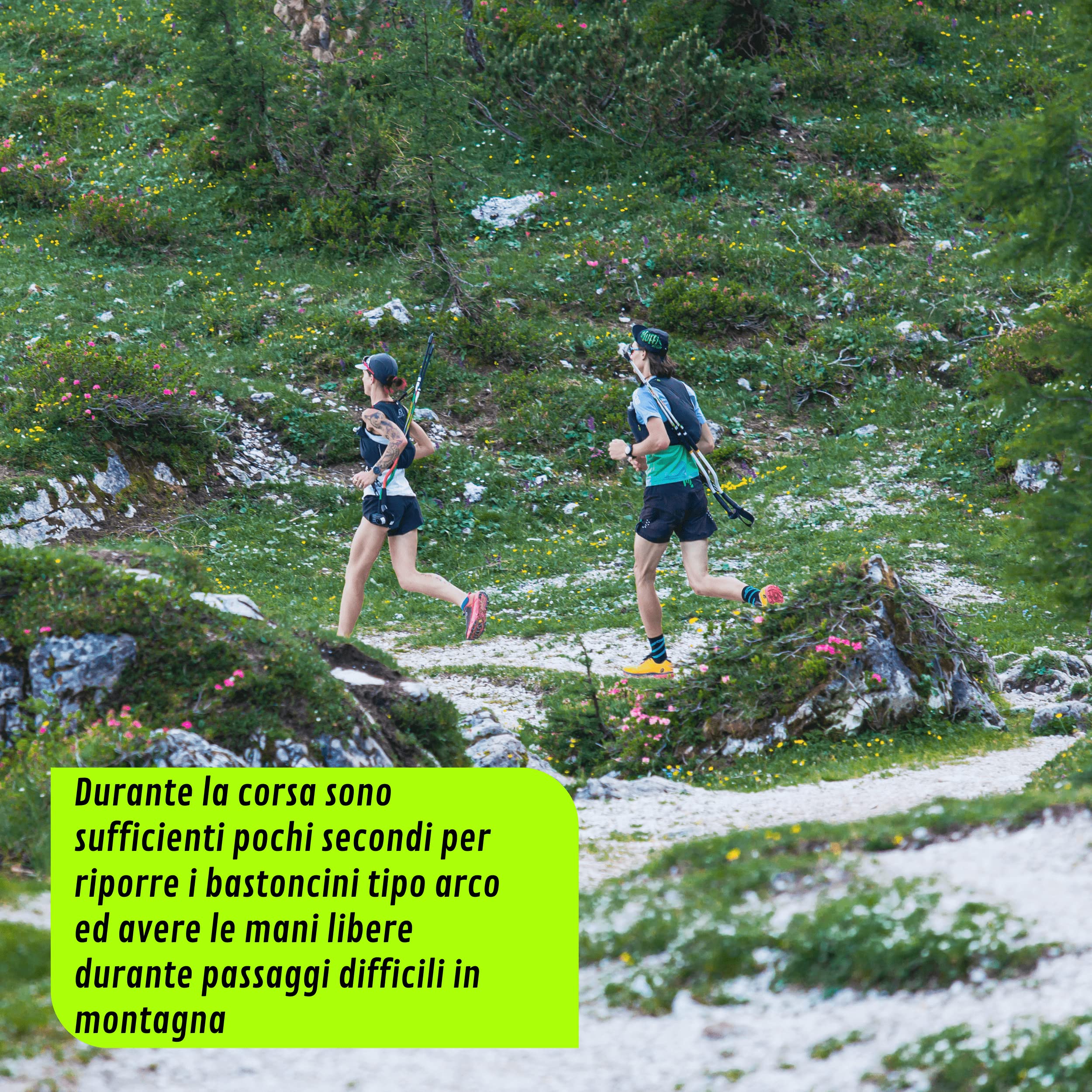 N&W CURVE | Bretelle Elastiche Bastoncini Outdoor, Bretelle Montagna Ideali per Bastoni Trekking Hiking Trail Running, Accessori Running o Camminata Montagna | Ideate per Bastoncini Trekking Sky Race