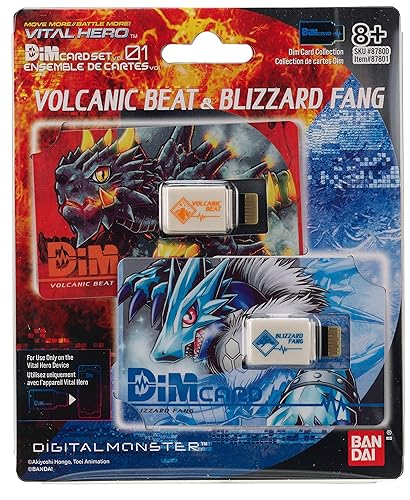 Bandai Namco - Digimon - Vital Hero DIM Card Pack (Volcanic Beat & Blizzard Fang) - Digimon - Dim Card Park - Volcanic Beat & Blizzard Fang