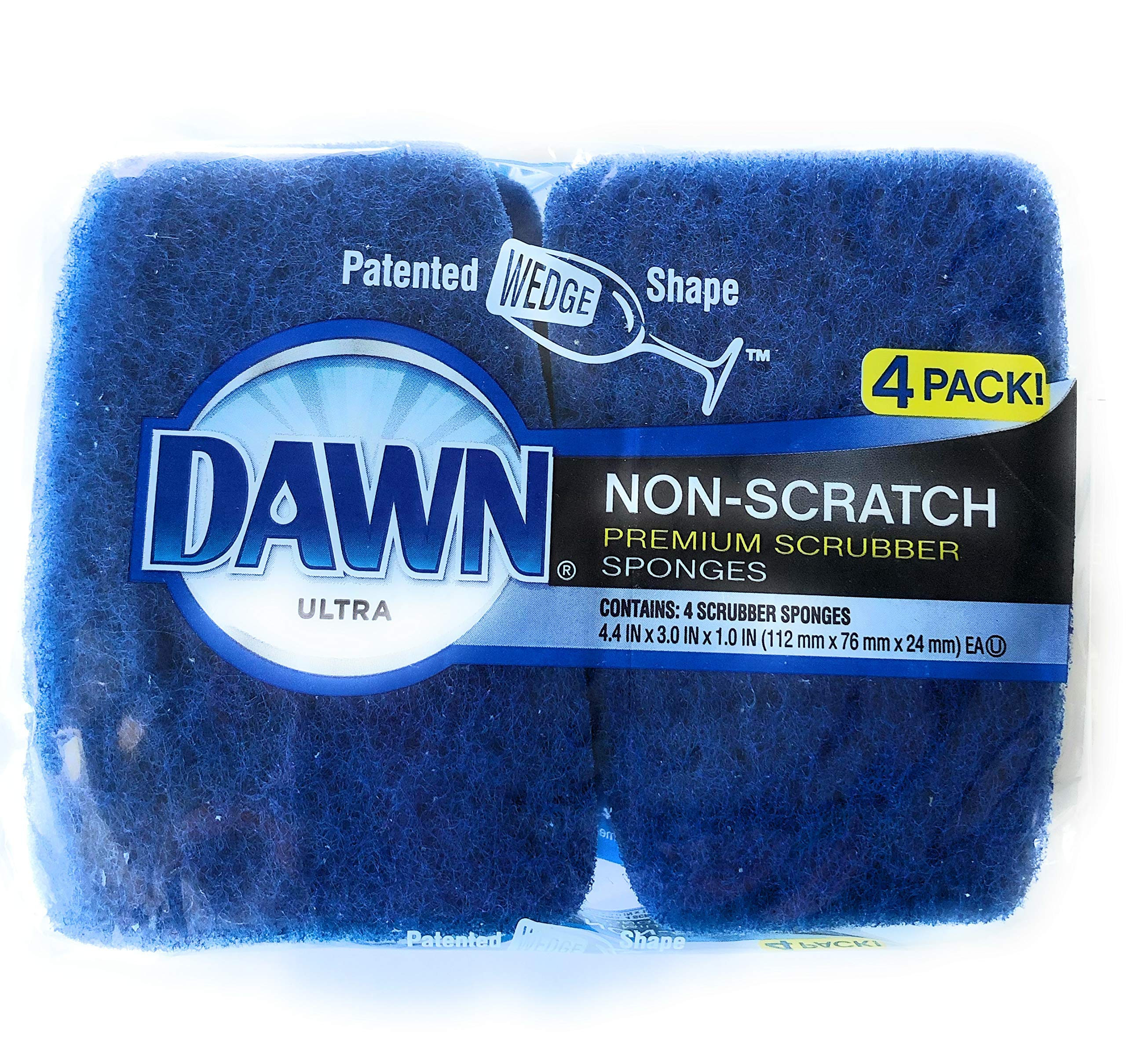 DawnUltra Non-Scratch Premium Scrubber Sponges, 4 Count