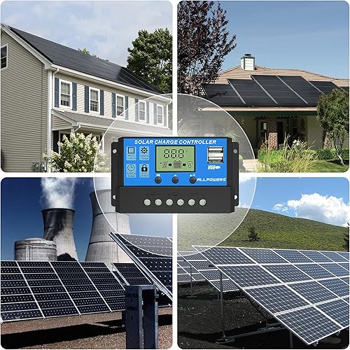 Miniatura 8 de Panel solar y controlador de carga solar de la marca Allpowers de 50 y 100W 20A