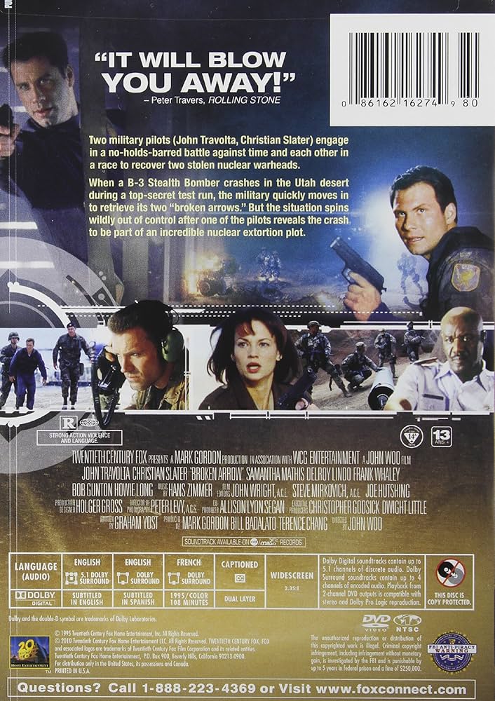 ✩BALZAC DVD 1996 Broken Arrow '96 (Bilingual): Amazon.ca: DVD: Movies & TV Shows