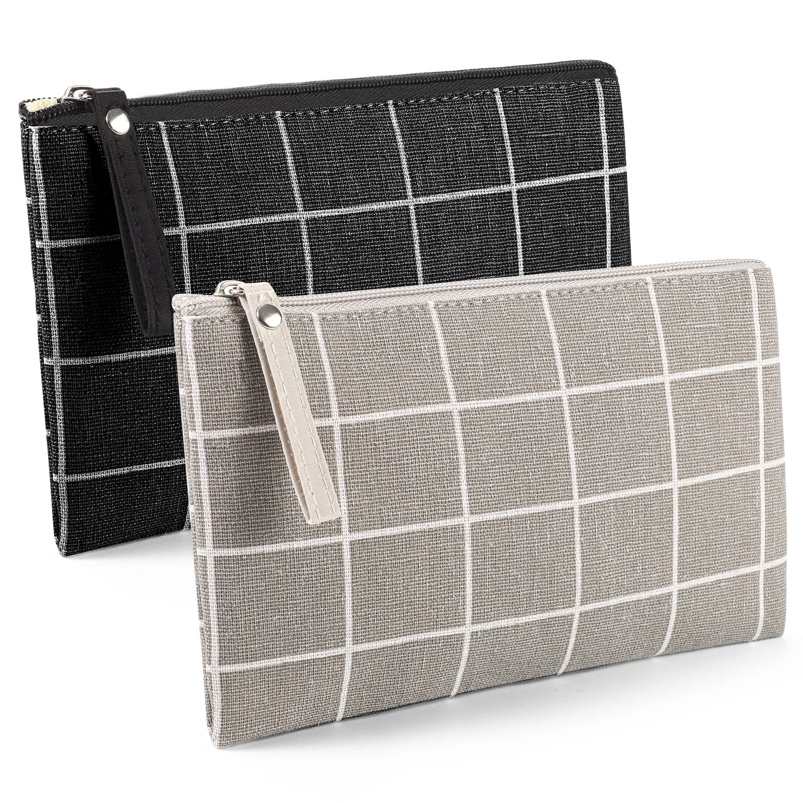 2 Pcs Small Cosmetic Bag, Multi-Function Canvas Cosmetic Pouch Small Zipper Pouch Makeup Bag Purse Pouches Cute Makeup Pouch Christmas Gifts Stocking