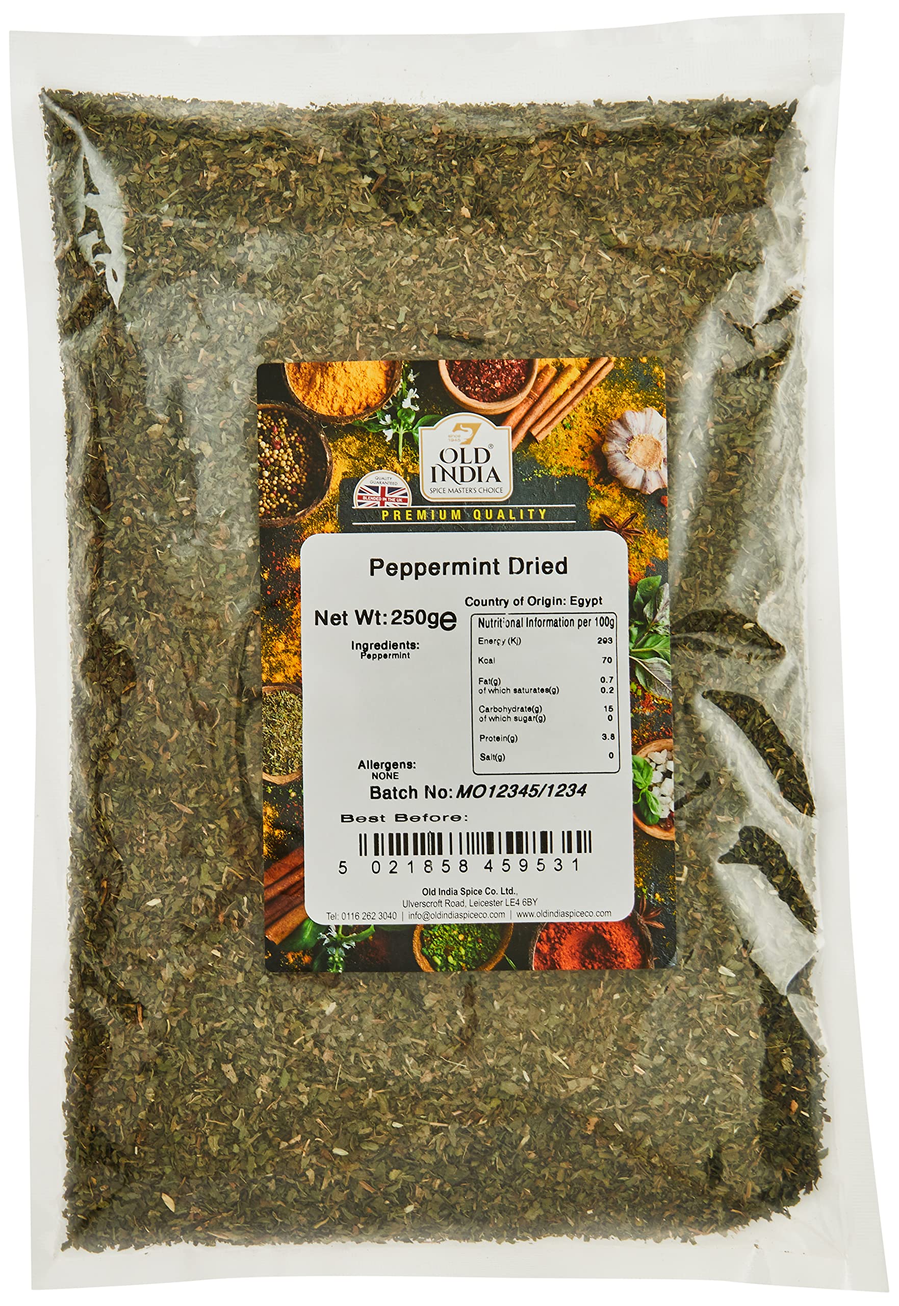 Old India Peppermint Dried 250g