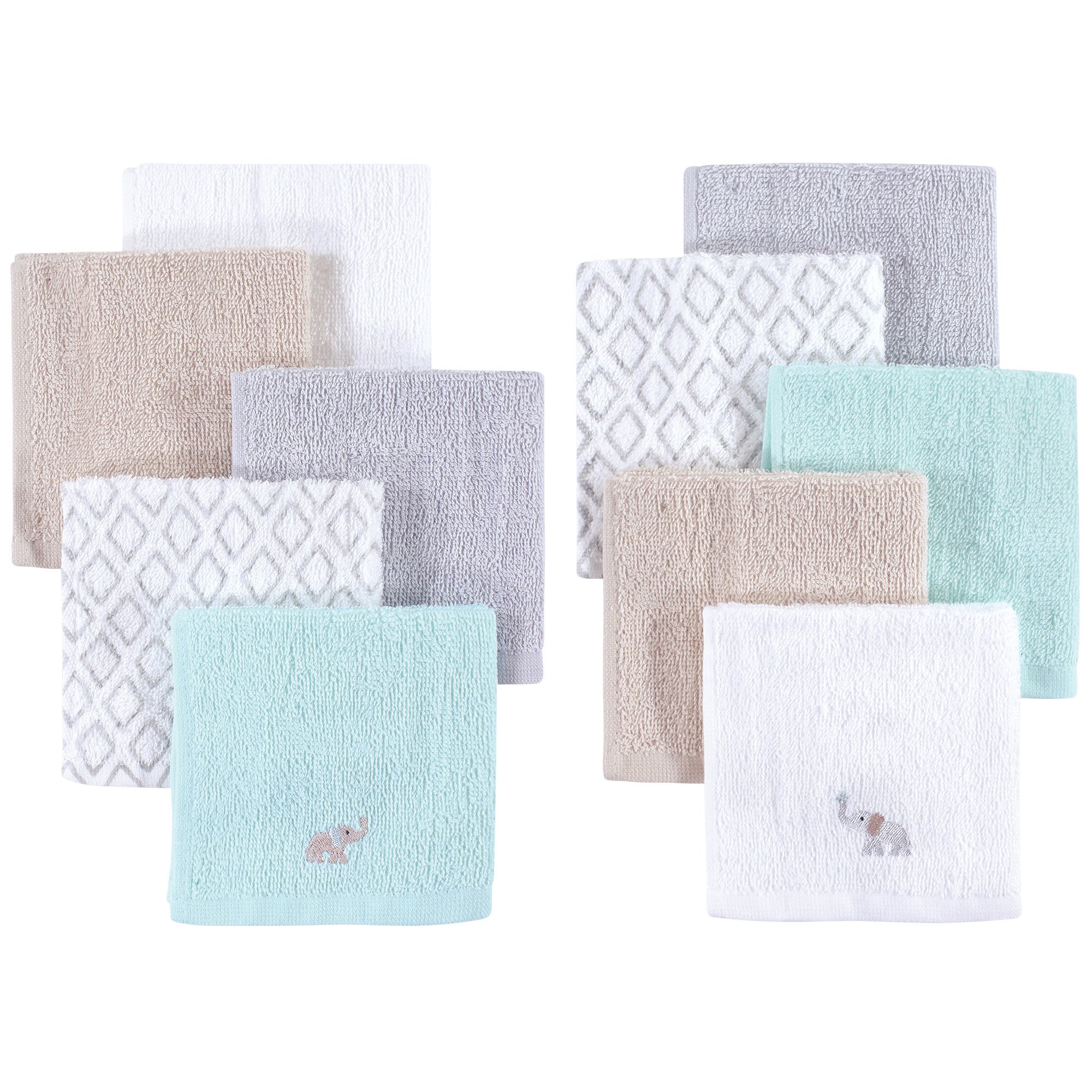 Hudson Baby Unisex Super Soft Cotton Washcloths