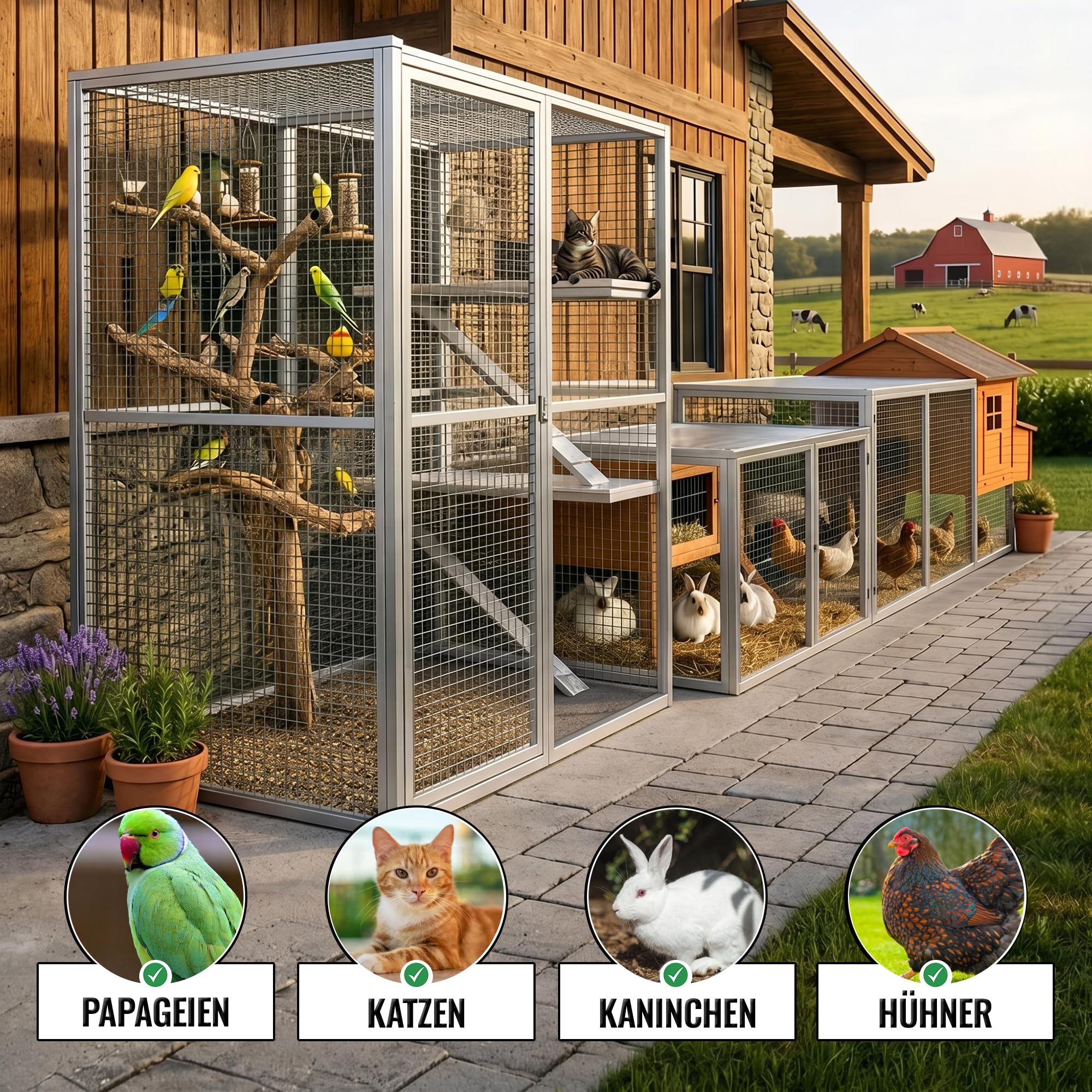 Drahtgitter 1m x 25m (Maschenweite 50 x 50 mm) – Verzinktes Drahtgitter – Rostbeständiger, robuster Maschendrahtzaun für Gartenschutz, Gehegebau, Hühner & Kleintiere