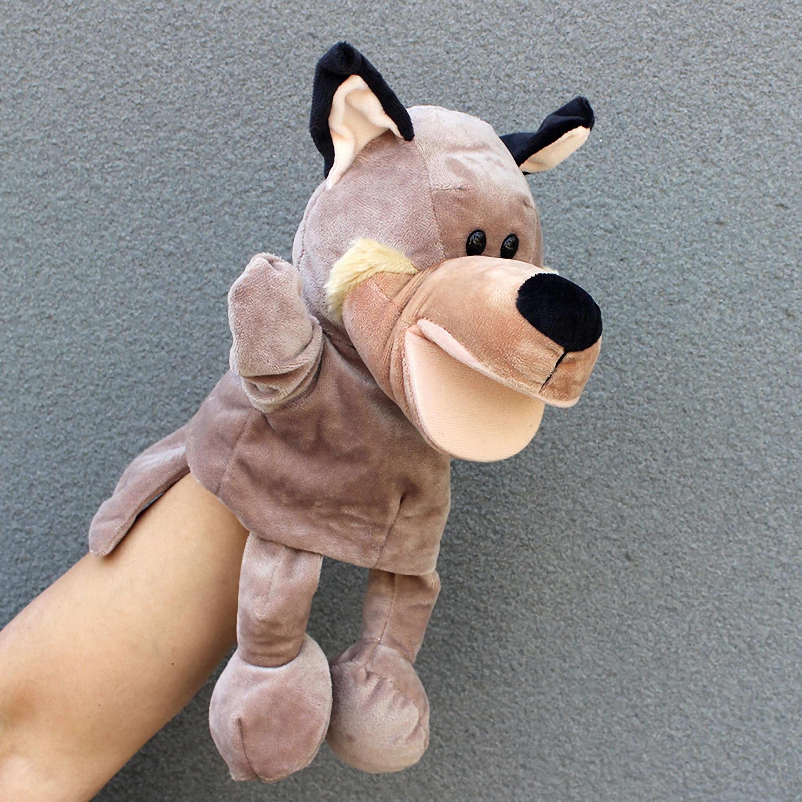 Marionnettes à Main Animaux LOMTRATS - Loup, Tigre, Lion, Singe - Pour Enfants - Jeu Éducatif Et Ludique