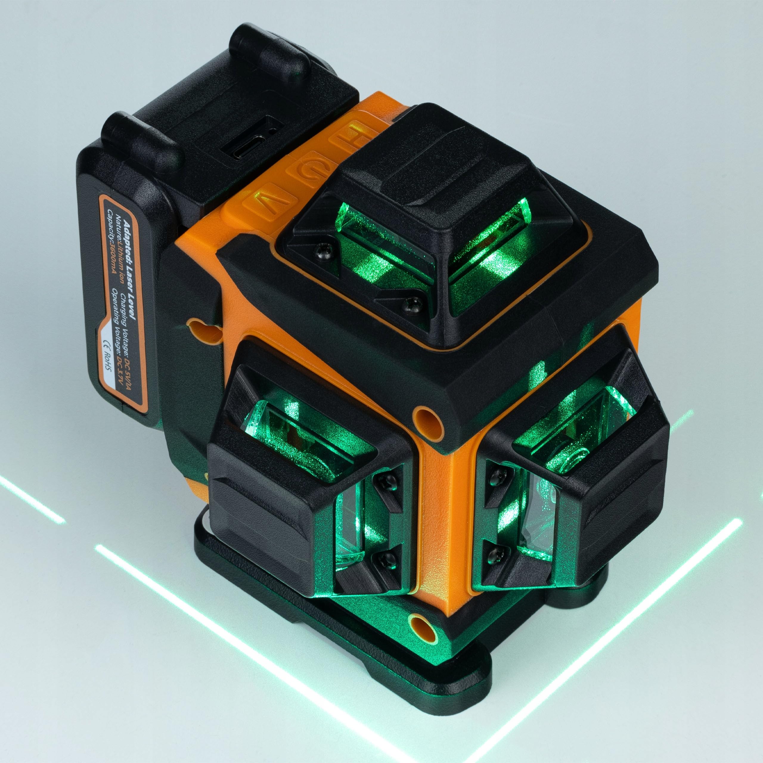 Rosfix Animal Pro Hawk RAPH 16L - Láser cruzado de 16 líneas | IP54, USB-C, 2 x Li-ion, mando a distancia | Construcción e instalaciones | Kit de nivel láser con trípode y maletín