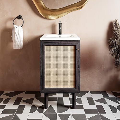 Vista 96 de Swiss Madison Classe - Lavabo de baño de roble de 24 pulgadas incluido