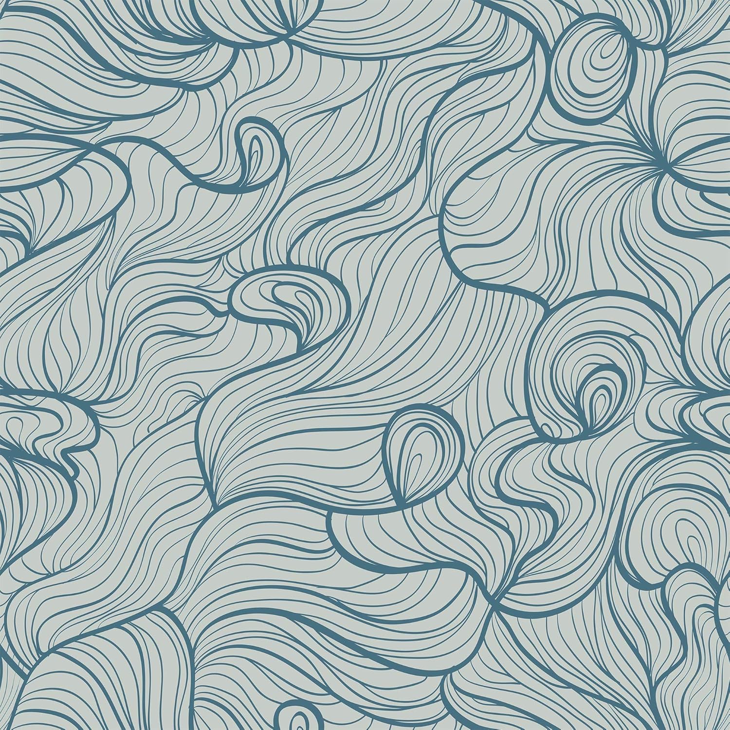 Walls By Me Peel and Stick Blue Textured Basic Removable Wallpaper 5559-2ft x 4ft (61x122cm)