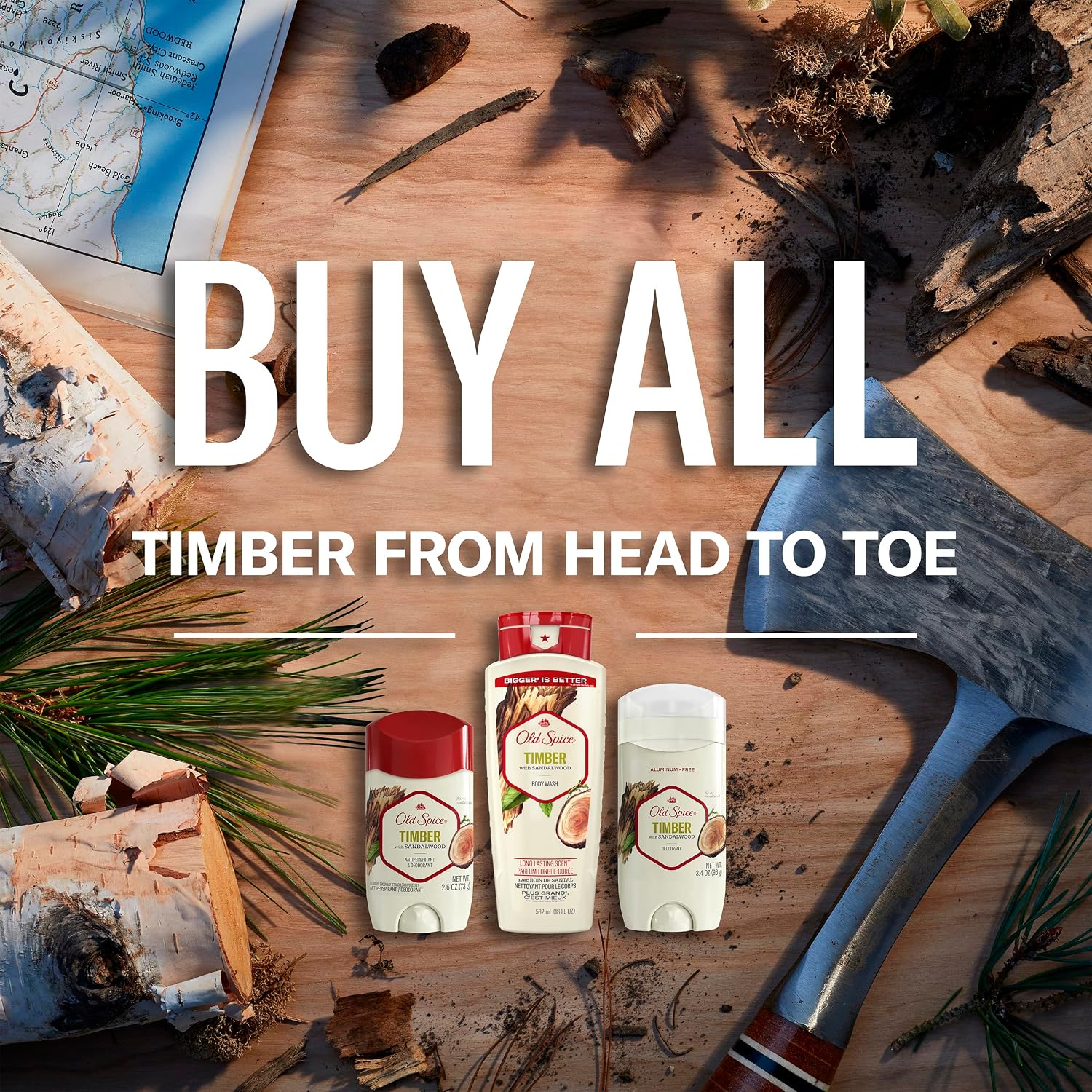Old Spice Men's Body Wash for Men, Timber, 18 oz