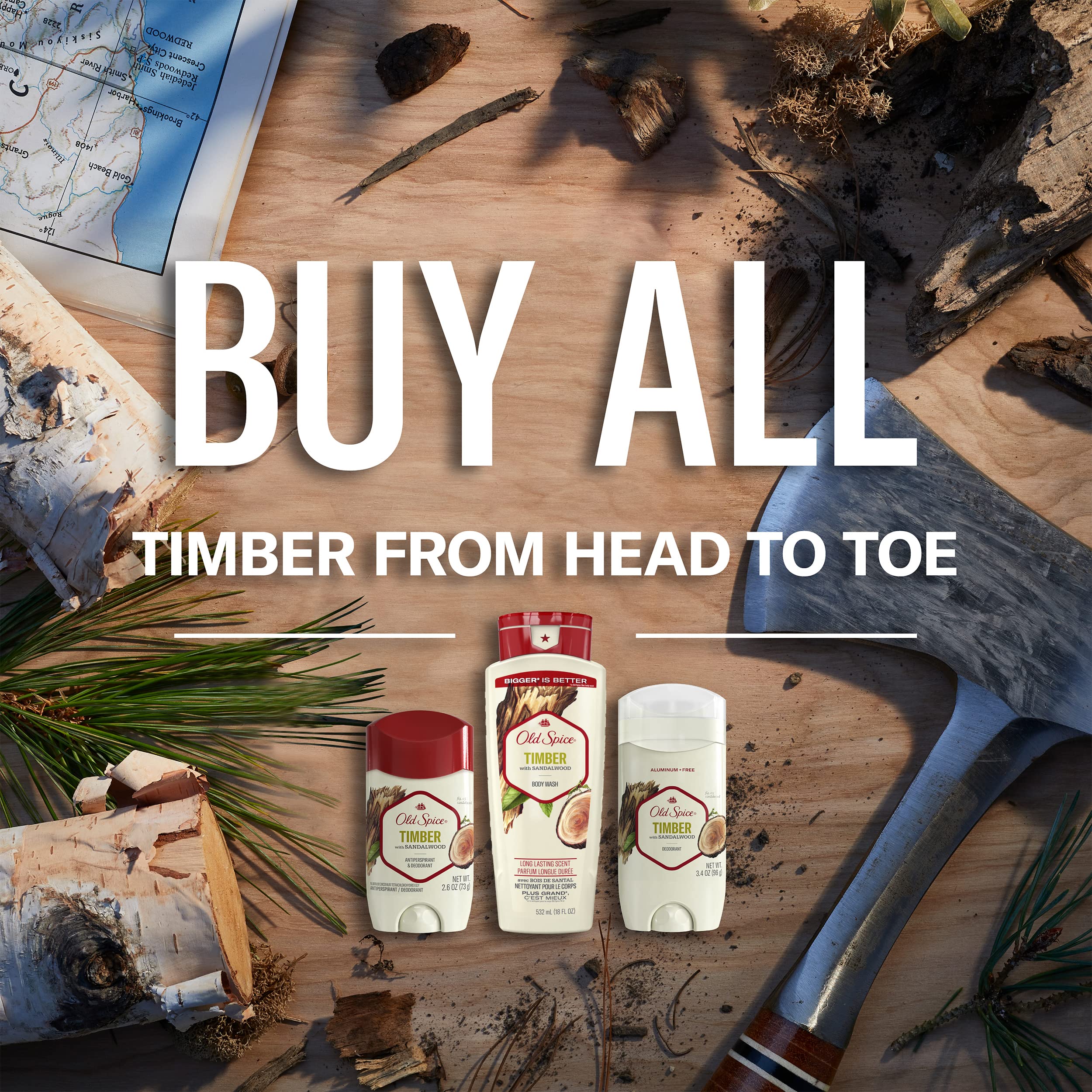 Old Spice Men's Timber Body Wash, 18 oz