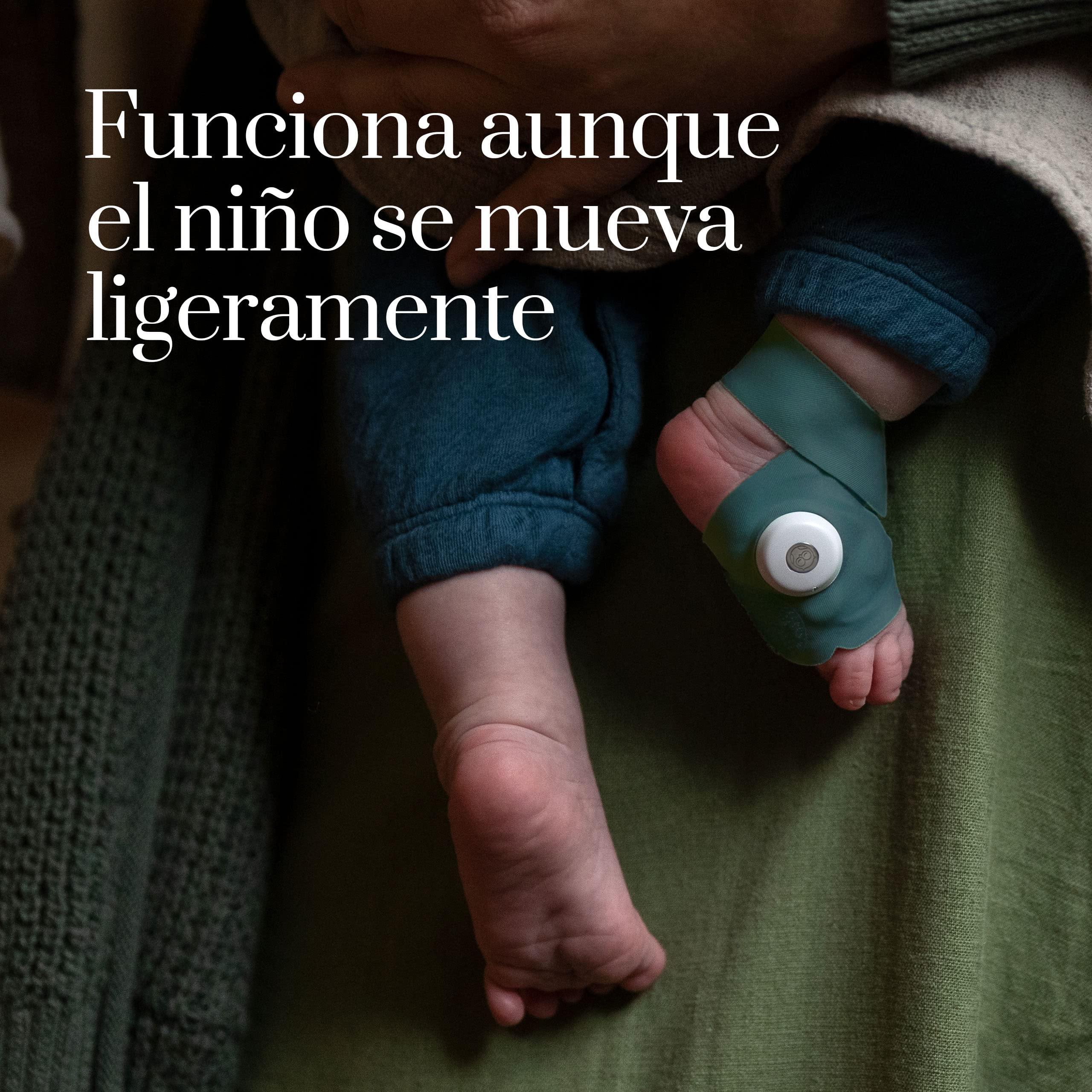Owlet Babyphone Smart Sock 3 - Écoute-bébé avec Suivi de la Fréquence Cardiaque, du Niveau d'Oxygène et du Sommeil (0-18 Mois) - Vert Océan